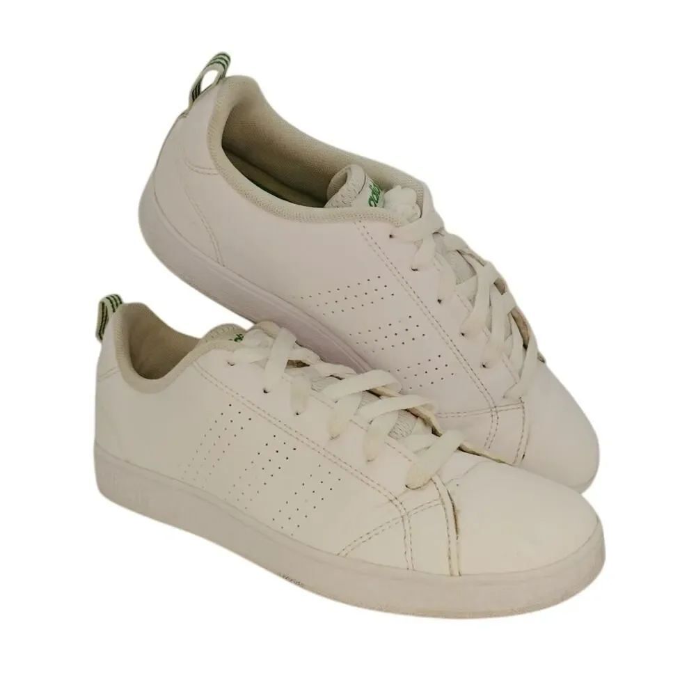 Adidas Advantage Big Girls Triple White Sneakers - Size 5
